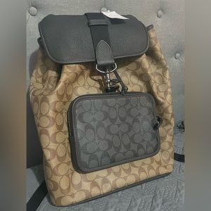 NWT Coach Sullivan Backpack In Blocked Signature Canvas